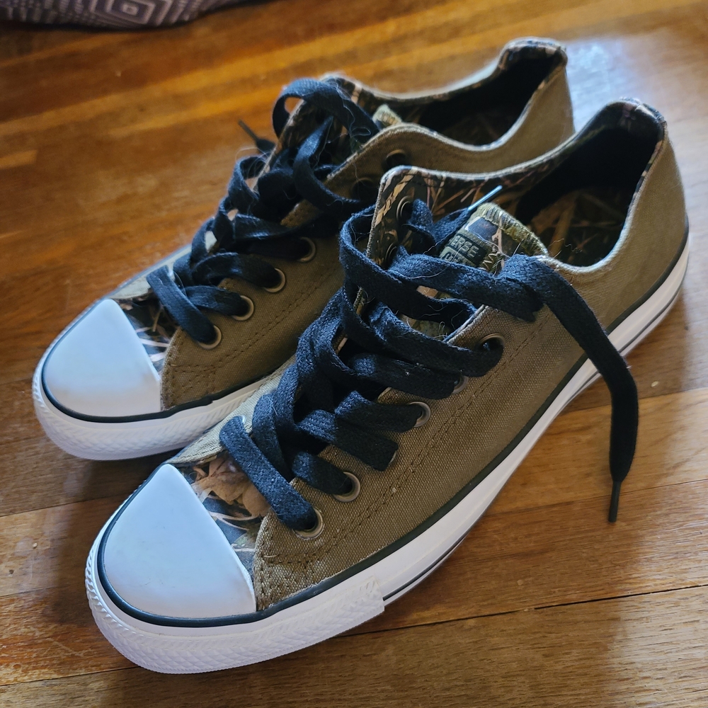 Olive Green Canvas Sneakers